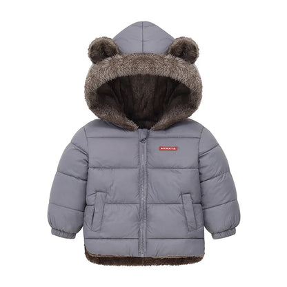 Kids Thick Warm Winter Coat — Fleece Hooded Jacket 2-6Y | BabyWorld