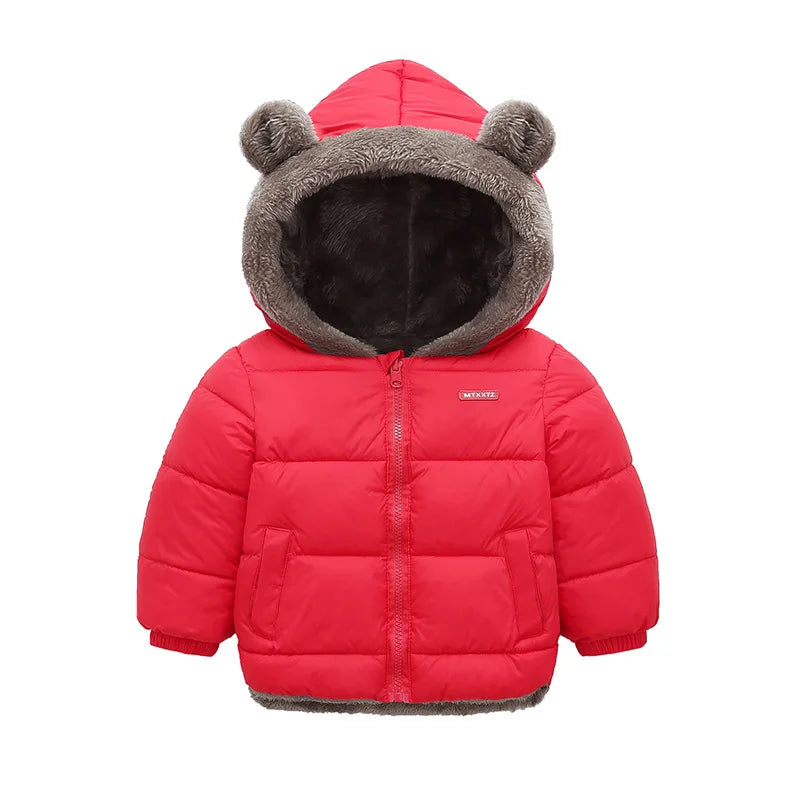 Kids Thick Warm Winter Coat — Fleece Hooded Jacket 2-6Y | BabyWorld