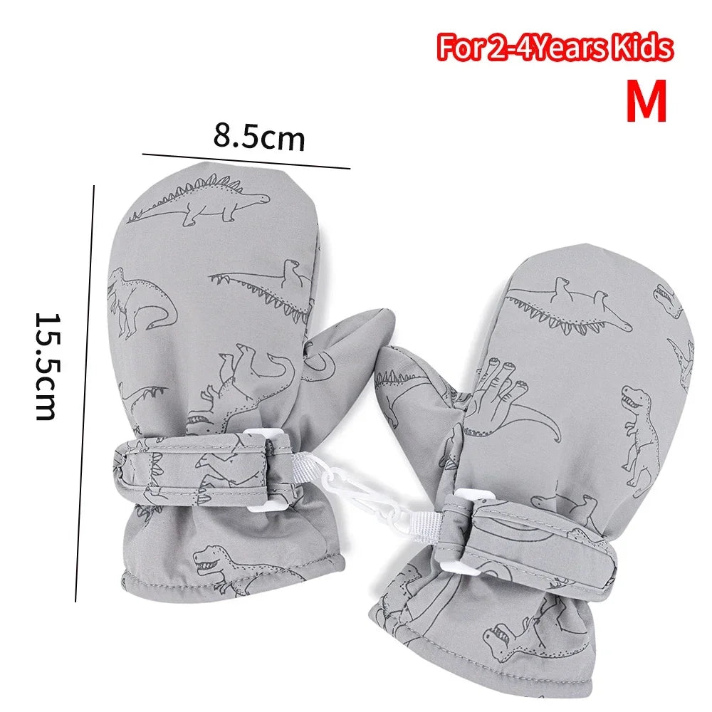Kids Winter Ski Gloves — Cartoon Windproof, Non-Slip, Insulated Mittens for Boys & Girls | BabyWorld