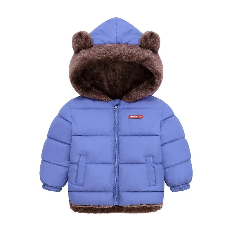 Kids Thick Warm Winter Coat — Fleece Hooded Jacket 2-6Y | BabyWorld