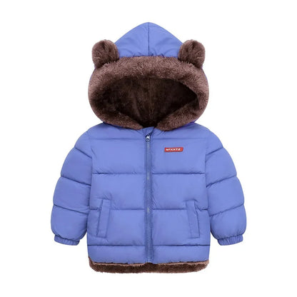 Kids Thick Warm Winter Coat — Fleece Hooded Jacket 2-6Y | BabyWorld