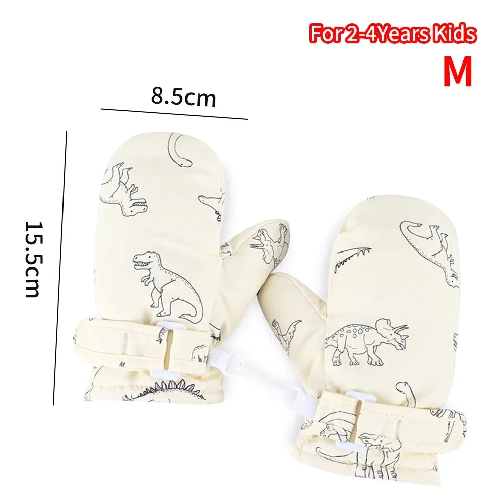 Kids Winter Ski Gloves — Cartoon Windproof, Non-Slip, Insulated Mittens for Boys & Girls | BabyWorld