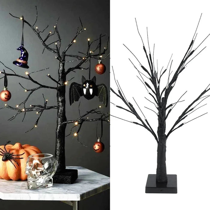 Halloween Decor LED Birch Tree Light Halloween Party Hanging Ornaments Tree Decorations for Home Table Kids Gift Christmas Lamp