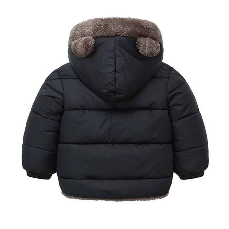 Kids Thick Warm Winter Coat — Fleece Hooded Jacket 2-6Y | BabyWorld