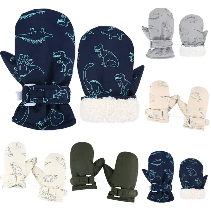 Kids Winter Ski Gloves — Cartoon Windproof, Non-Slip, Insulated Mittens for Boys & Girls | BabyWorld