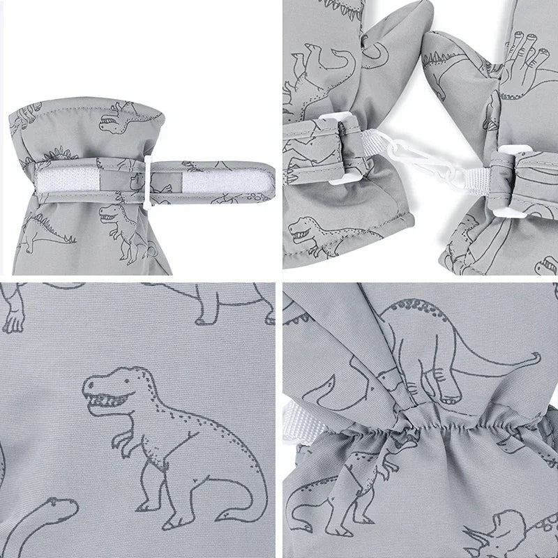 Kids Winter Ski Gloves — Cartoon Windproof, Non-Slip, Insulated Mittens for Boys & Girls | BabyWorld