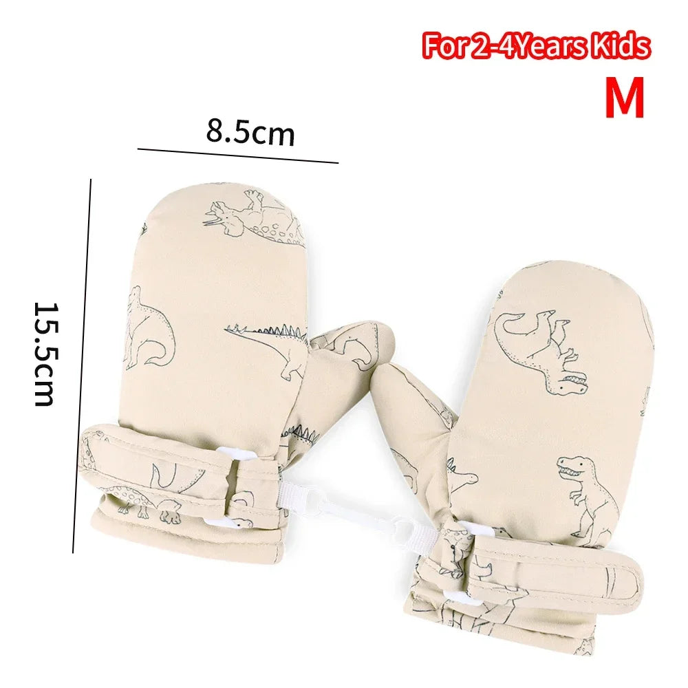 Kids Winter Ski Gloves — Cartoon Windproof, Non-Slip, Insulated Mittens for Boys & Girls | BabyWorld