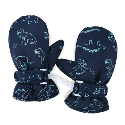 Kids Winter Ski Gloves — Cartoon Windproof, Non-Slip, Insulated Mittens for Boys & Girls | BabyWorld