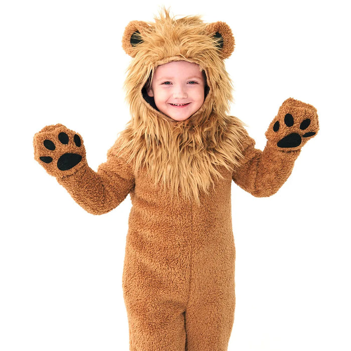 Umorden Fleece Furry Boy's Lion Costume for Child Kids Toddler 2-12Y Complete Set Animal Themed Party Cosplay Halloween Purim