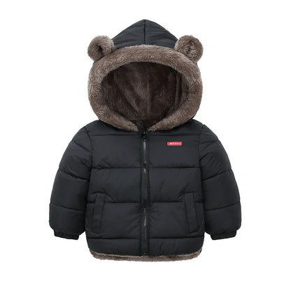 Kids Thick Warm Winter Coat — Fleece Hooded Jacket 2-6Y | BabyWorld