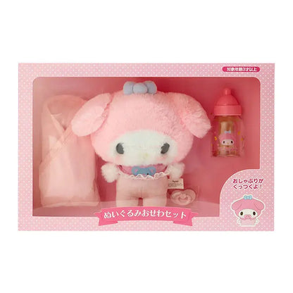 Sanrio My Melody Cinnamoroll Baby Dress Up Suit Baby Pacifier Bottle Plush Girl Cute Birthday Doll Set Gifts Box Christmas Gifts - Baby World