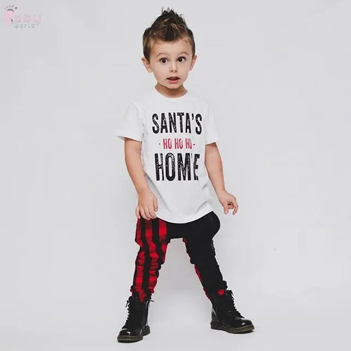Santa's Home Print T-Shirt Baby World