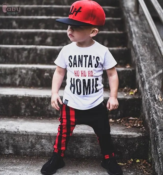 Santa's Home Print T-Shirt Baby World