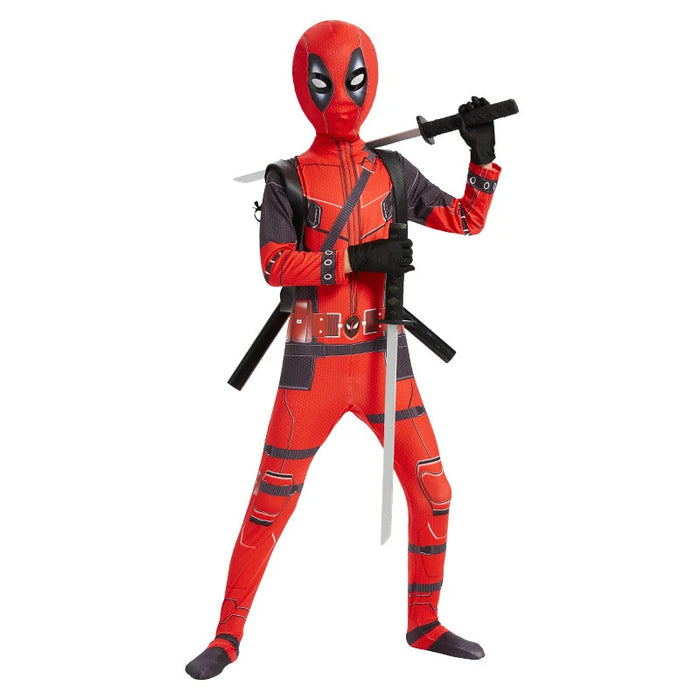 Adult Deadpool Cosplay Costume Jumpsuit Sword Bag Suits Superhero Deadpool Cosplay Bodysuit Halloween Spider Man Costumes