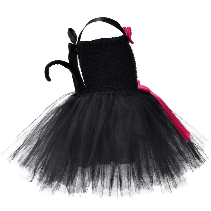 Black Cat Costume For Baby Girls Animal Tutu Dress Kids Cosplay Pet Birthday Party Children Halloween Outfit