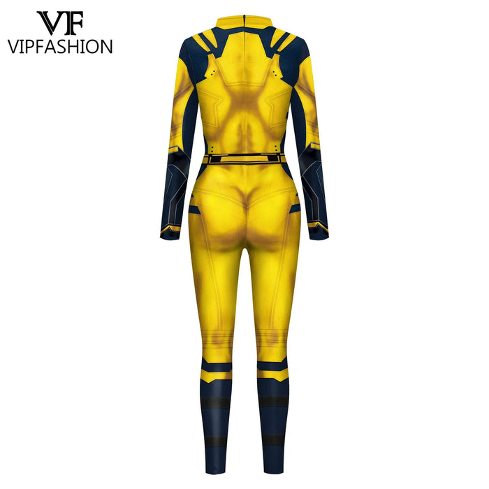 VIP FASHION Wolverine Deadpool Costume Family Matching Suit Adult Kid Zentai Bodysuit Halloween Jumpsuit Movie Fancy Party Wear