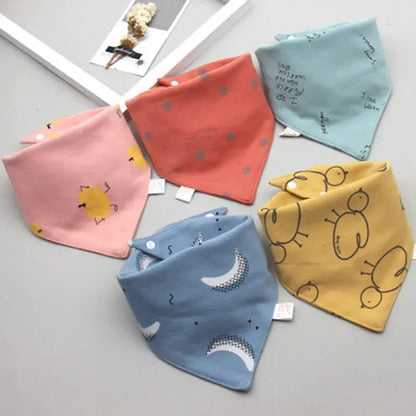 5Pcs/Set Baby Bibs Triangle Double Cotton Bandana - Baby World