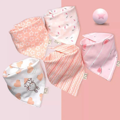 5Pcs/Set Baby Bibs Triangle Double Cotton Bandana - Baby World