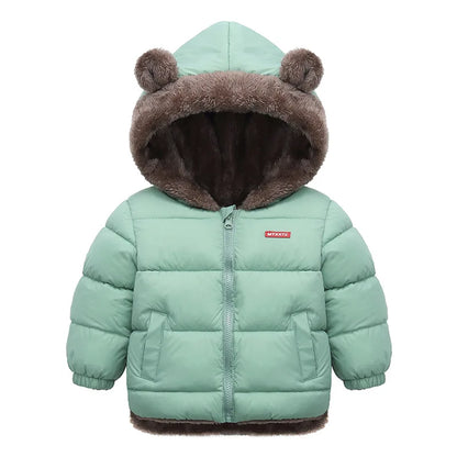 Kids Thick Warm Winter Coat — Fleece Hooded Jacket 2-6Y | BabyWorld