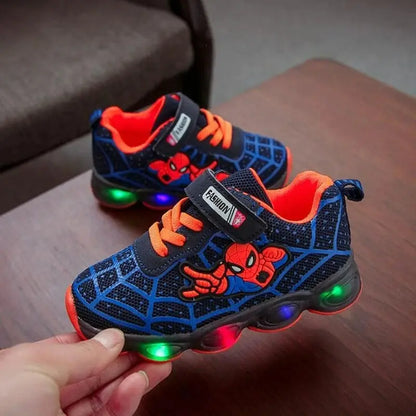 Spiderman Led Light Up Sports Kids Running Shoes - Baby World