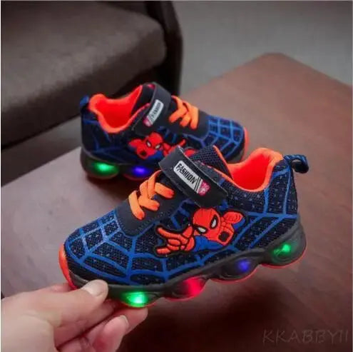 Spiderman Led Light Up Sports Kids Running Shoes - Baby World
