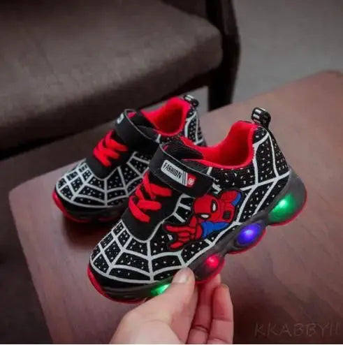 Spiderman Led Light Up Sports Kids Running Shoes - Baby World