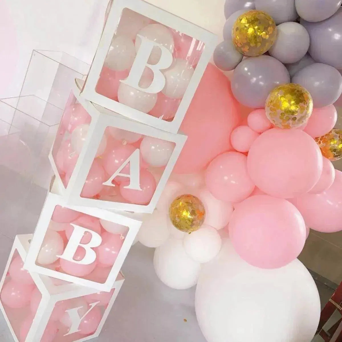Transparent Baby Shower Balloon Box - Baby World