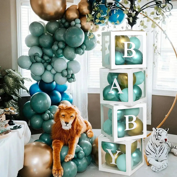 Transparent Baby Shower Balloon Box - Baby World