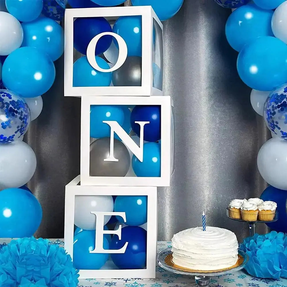 Transparent Baby Shower Balloon Box - Baby World