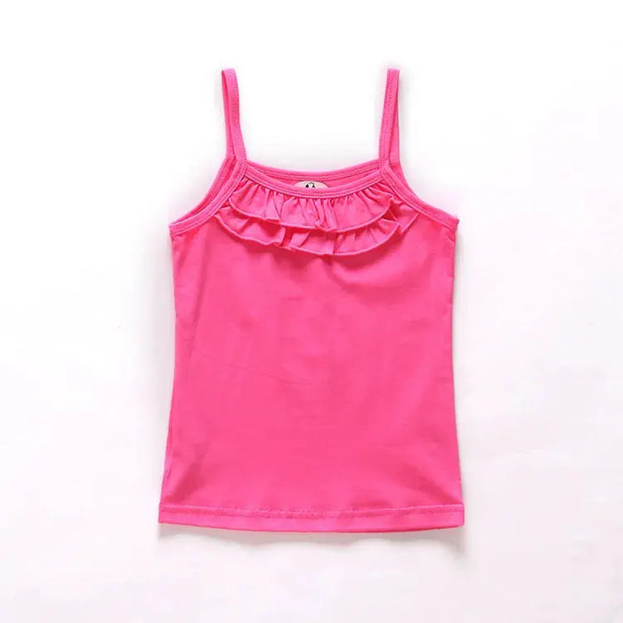 V-TREE Summer Girls T Shirt Cotton Sleeveless Garment T Shirt For Girls Tops Tees Outwear Baby Kids Clothes Designer - Baby World