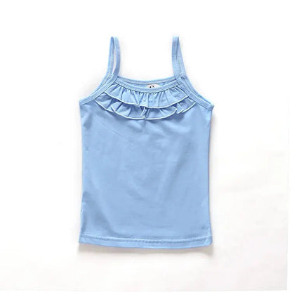 V-TREE Summer Girls T Shirt Cotton Sleeveless Garment T Shirt For Girls Tops Tees Outwear Baby Kids Clothes Designer - Baby World