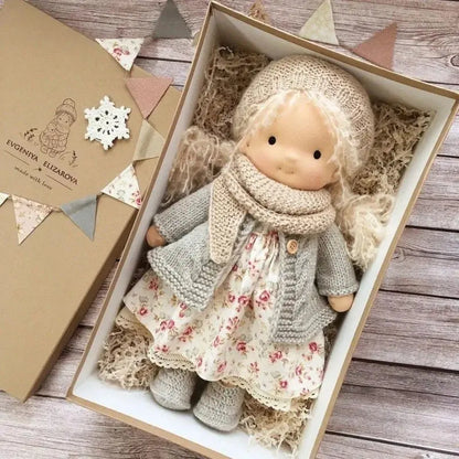 Waldorf Doll Handmade Native Enamel Doll Artist Handmade Kawaii Soft Stuffed Plushie Doll Children Christmas Navidad Gift Toys - Baby World