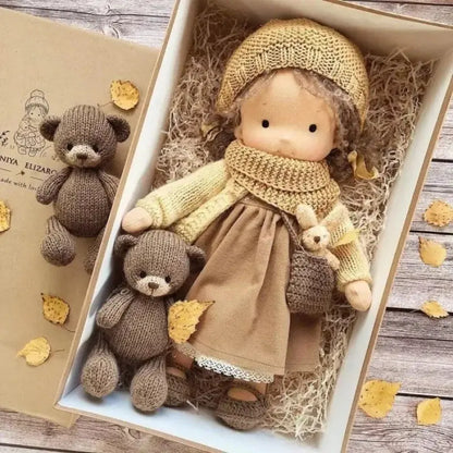 Waldorf Doll Handmade Native Enamel Doll Artist Handmade Kawaii Soft Stuffed Plushie Doll Children Christmas Navidad Gift Toys - Baby World