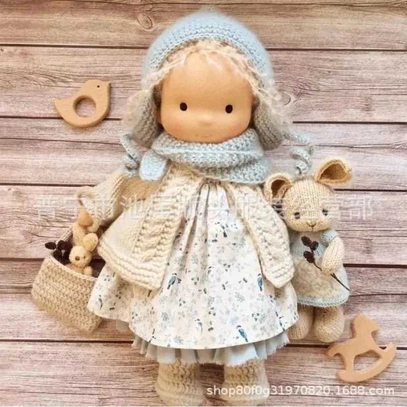 Waldorf Doll Handmade Native Enamel Doll Artist Handmade Kawaii Soft Stuffed Plushie Doll Children Christmas Navidad Gift Toys - Baby World