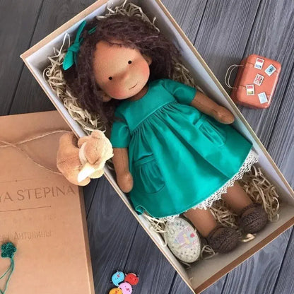 Waldorf Doll Handmade Native Enamel Doll Artist Handmade Kawaii Soft Stuffed Plushie Doll Children Christmas Navidad Gift Toys - Baby World