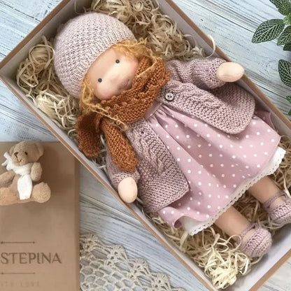 Waldorf Doll Handmade Native Enamel Doll Artist Handmade Kawaii Soft Stuffed Plushie Doll Children Christmas Navidad Gift Toys - Baby World