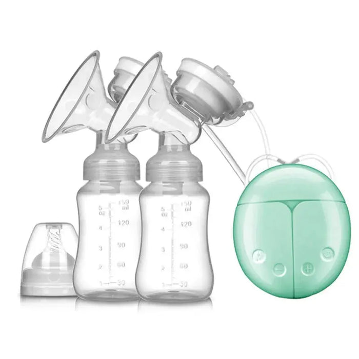 ZIMEITU Double USB Electric Breast Pumps Powerful Nipple Suction With Baby Milk Bottles and Heat Pad - Baby World