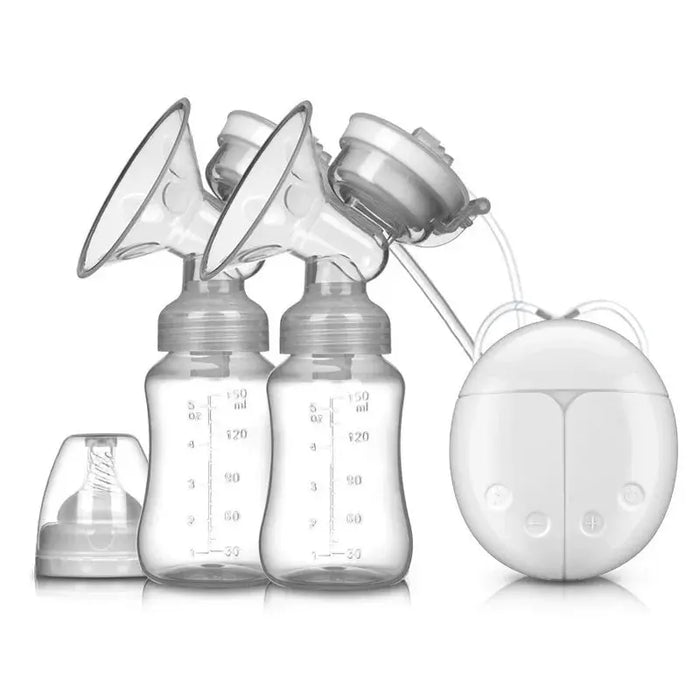 ZIMEITU Double USB Electric Breast Pumps Powerful Nipple Suction With Baby Milk Bottles and Heat Pad - Baby World